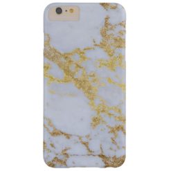 Awesome trendy modern faux gold glitter marble barely there iPhone 6 plus case