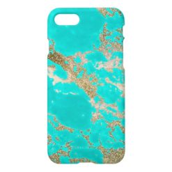 Awesome trendy modern faux gold glitter marble iPhone 7 case