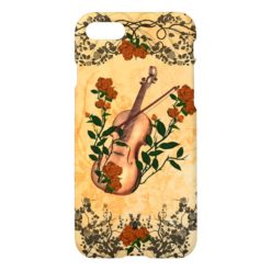 Awesome violin with violin bow iPhone 7 case