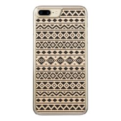 Aztec Essence Pattern II Black Carved iPhone 7 Plus Case