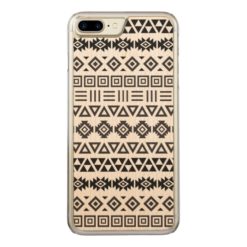 Aztec Style Pattern II (b) ? Monochrome Carved iPhone 7 Plus Case