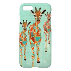 Azure & Amber Giraffes iPhone 7 Case