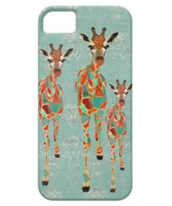 Azure & Amber Giraffes iPhone Case