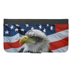 Bald Eagle American Flag iPhone 6/6s Plus Wallet Case