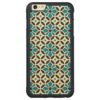 Barcelona cement tile petals with star Carved maple iPhone 6 plus bumper case