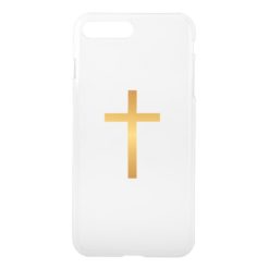 Basic Christian Cross Golden Ratio Gold iPhone 7 Plus Case