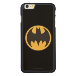 Batman Symbol | Dark Yellow Circle Logo Carved Maple iPhone 6 Plus Slim Case