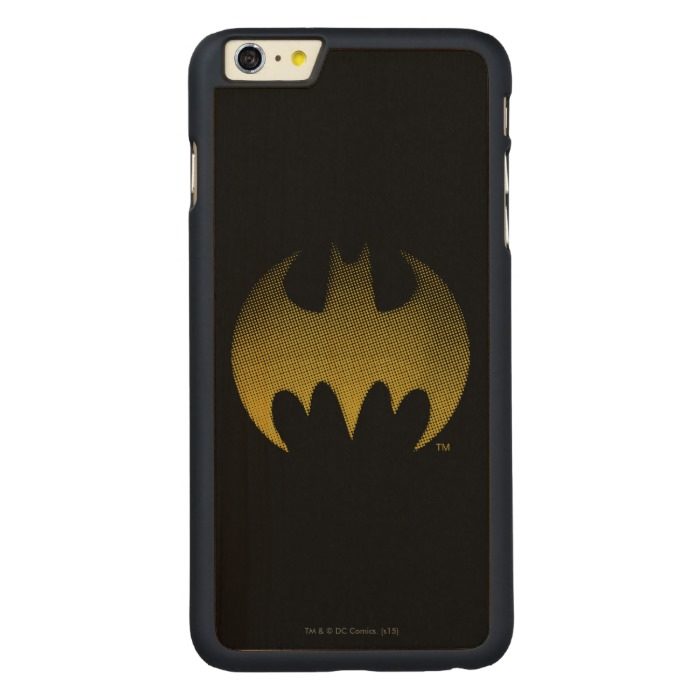 Batman Symbol | Yellow Fade Logo Carved Maple iPhone 6 Plus Slim Case