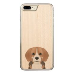 Beagle cartoon Carved iPhone 7 plus case