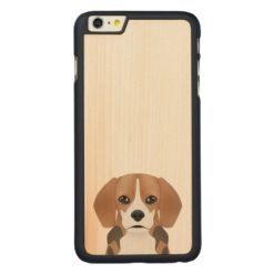 Beagle cartoon Carved maple iPhone 6 plus case