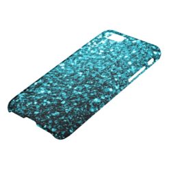 Beautiful Aqua blue glitter sparkles iPhone 7 Case