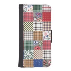 Beautiful Country Patchwork Quilt iPhone SE/5/5s Wallet Case