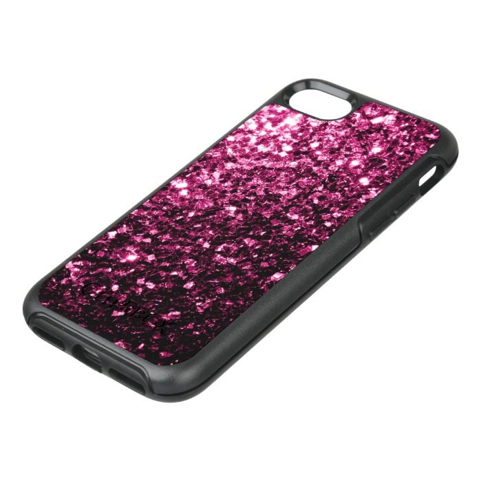 Beautiful Pink glitter sparkles OtterBox Symmetry iPhone 7 Case