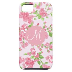 Beautiful Spring pink watercolor peach flowers iPhone SE/5/5s Case