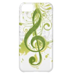 Beautiful and cool music notes with splatter cover for iPhone 5C