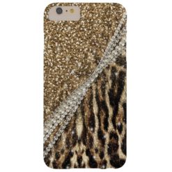 Beautiful chic girly leopard animal faux fur print barely there iPhone 6 plus case
