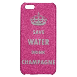 Beautiful cool girly save water drink champagne cover for iPhone 5C