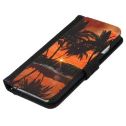 Beautiful red sunset iPhone 6/6s wallet case