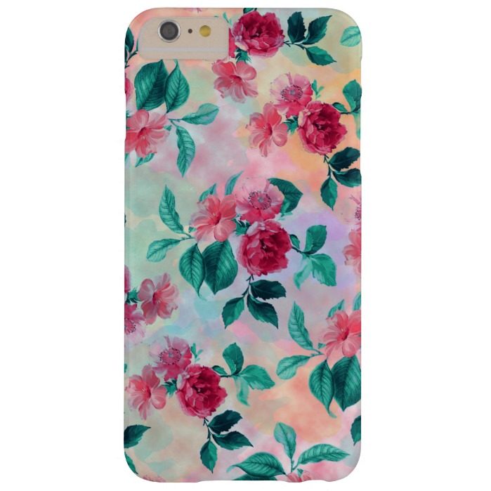 Beautiful romantic watercolor roses floral pattern barely there iPhone 6 plus case