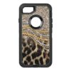 Beautiful trendy leopard faux animal print OtterBox defender iPhone 7 case
