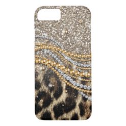 Beautiful trendy leopard faux animal print iPhone 7 case