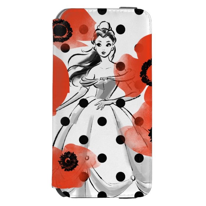 Belle With Poppies and Polka Dots iPhone 6/6s Wallet Case