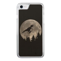 Biker t rex In Sky With Moon 80s Parody Carved iPhone 7 Case