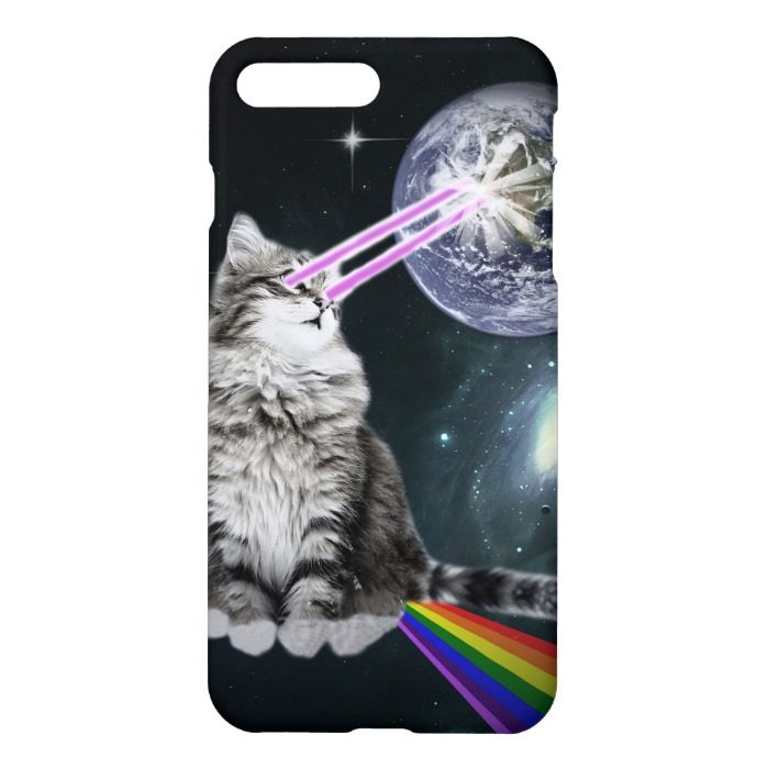 Bioworld Laser Eyes Space Cat iPhone 7 Plus Case