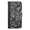Black And White Ornate Paisley iPhone 6/6s Plus Wallet Case