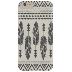 Black & Cream Tribal Feather iPhone 6 Plus Case