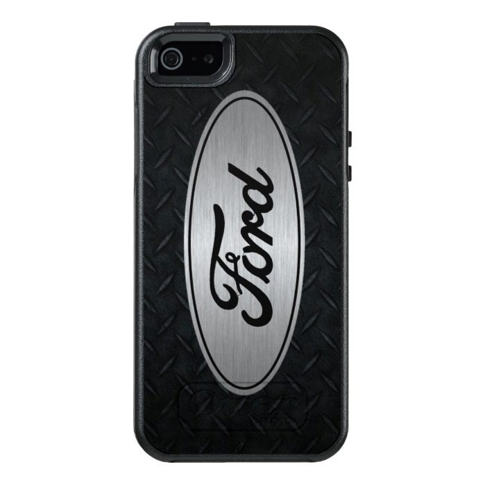 Black Diamond Plate and Silver Chrome Ford Case