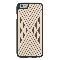 Black Geometric triangle Carved Maple iPhone 6 Case