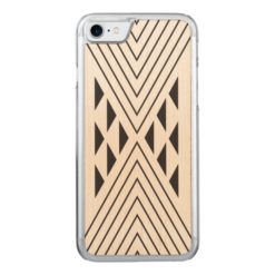 Black Geometric triangle Carved iPhone 7 Case