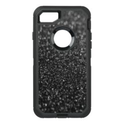 Black Glitter Glamour OtterBox Defender iPhone 7 Case