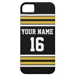 Black Gold White Team Jersey Custom Number Name iPhone SE/5/5s Case