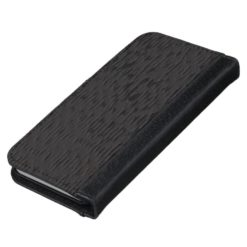 Black Leather Print Vegan Leather iPhone Case