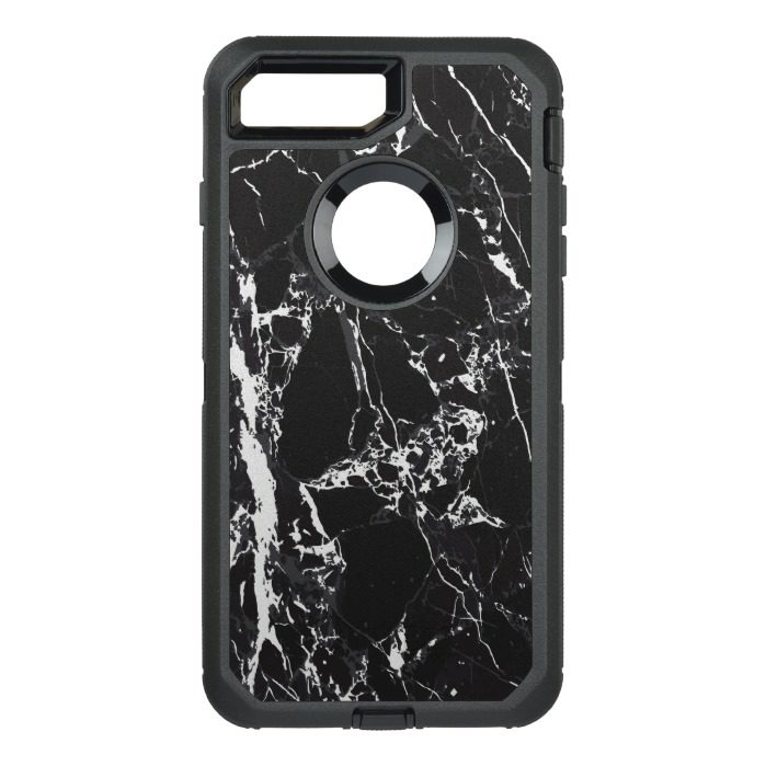 Black Marble Otterbox Defender Iphone 7 Plus Case