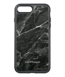 Black Marble Personalized OtterBox Symmetry iPhone 7 Plus Case