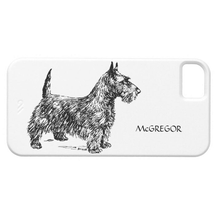 Black Scottie Scottish Terrier Dog Breed Custom iPhone SE/5/5s Case