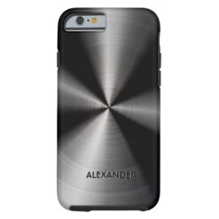 Black Shiny Metallic Design Tough iPhone 6 Case