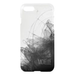Black Smoke with Name iPhone 7 Case