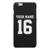 Black Sporty Team Jersey Glossy iPhone 6 Plus Case