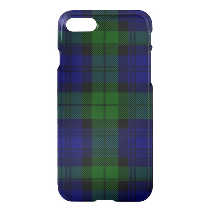 Black Watch clan tartan blue green plaid iPhone 7 Case