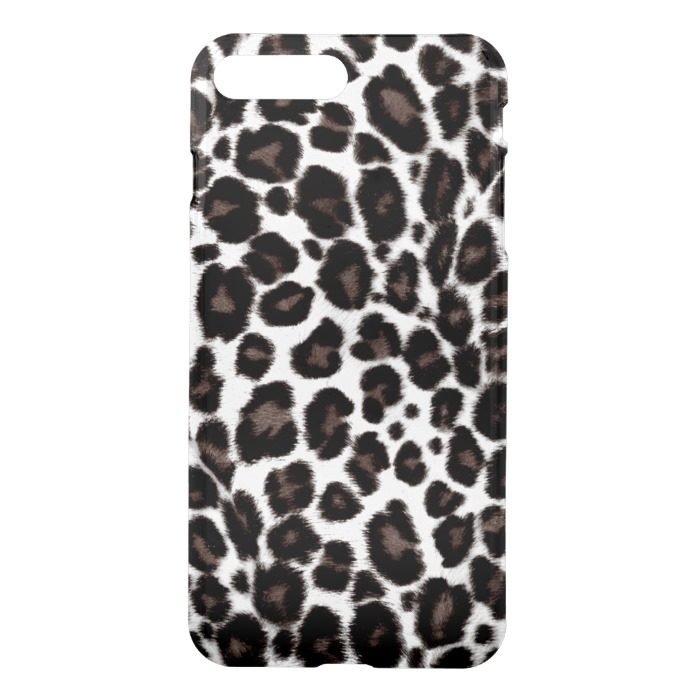 Black White Leopard Pattern Classic Stylish iPhone 7 Plus Case