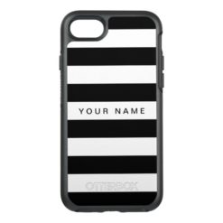 Black & White Striped OtterBox Symmetry iPhone 7 Case