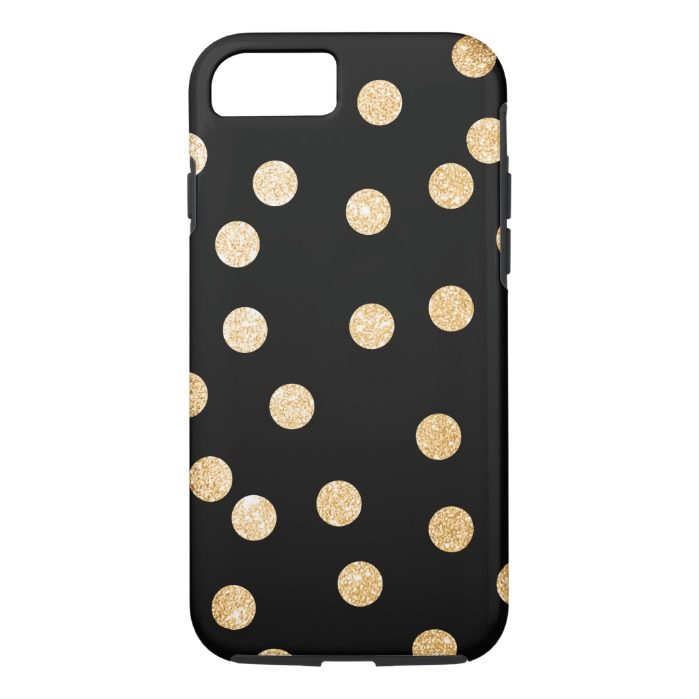 Black and Gold City Dots iPhone 7 Case