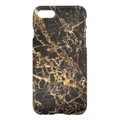 Black and Gold Marble iPhone 7 Case