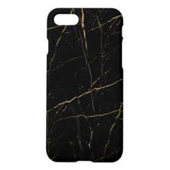 Black and Gold Marble iPhone 7 Case