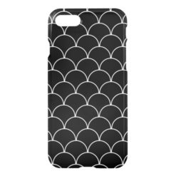Black and White Scallop Pattern iPhone 7 Case