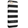 Black and White Striped Pattern Custom Name Tough iPhone 6 Plus Case
